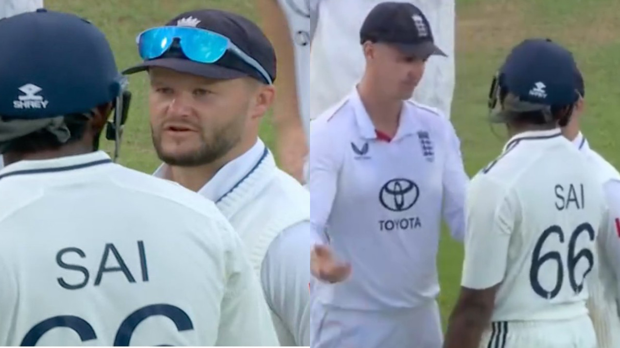 ENG v IND 2025: WATCH- Sai Sudharsan and Ben Duckett have a heated argument after his dismissal