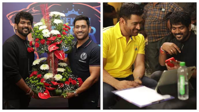 LGM director Shivan with MS Dhoni | Twitter