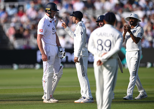 Shubman Gill's altercation with Zak Crawley | Getty