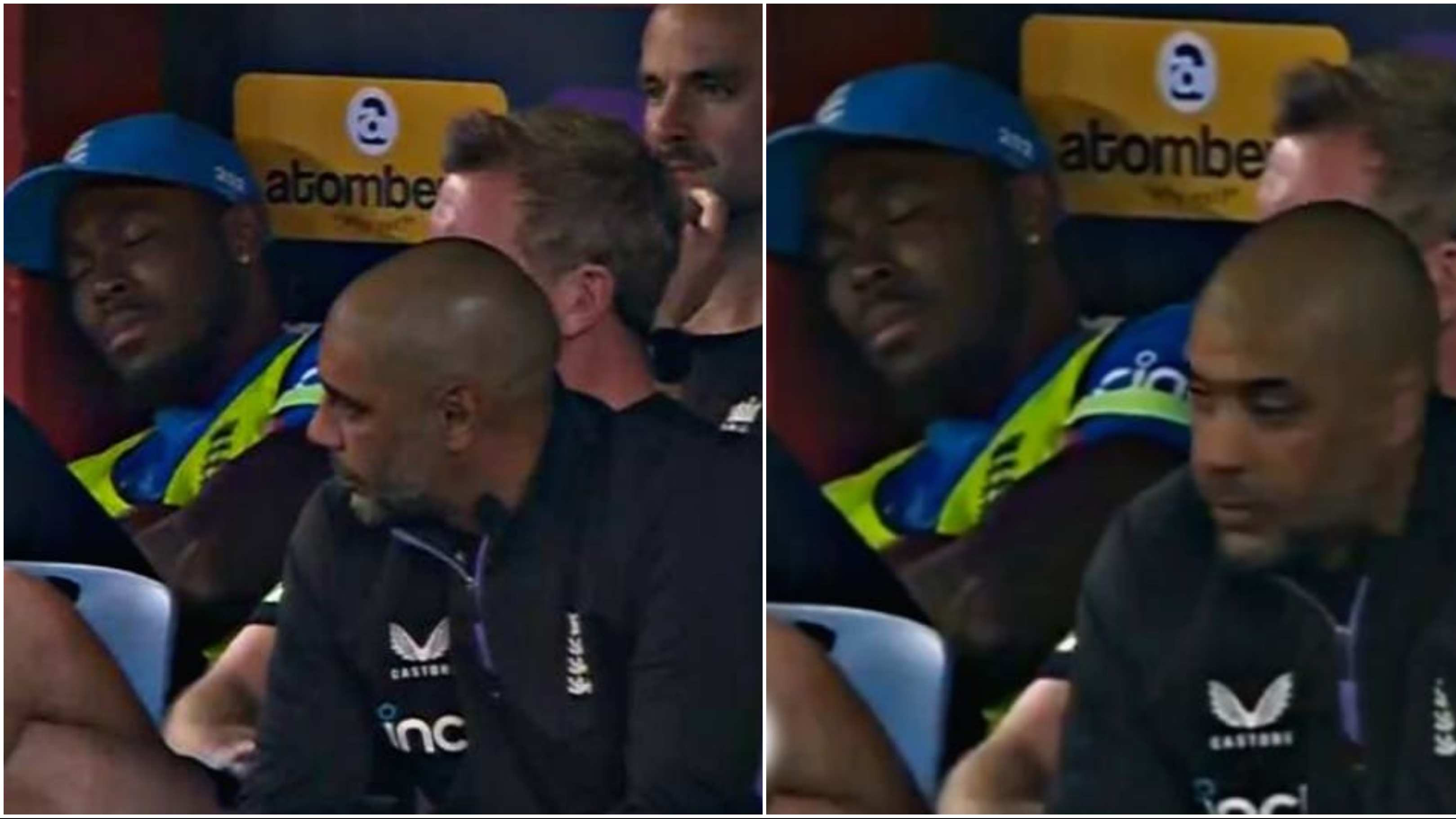 IND v ENG 2025: WATCH - Jofra Archer takes a quick nap midway through the third ODI in Ahmedabad