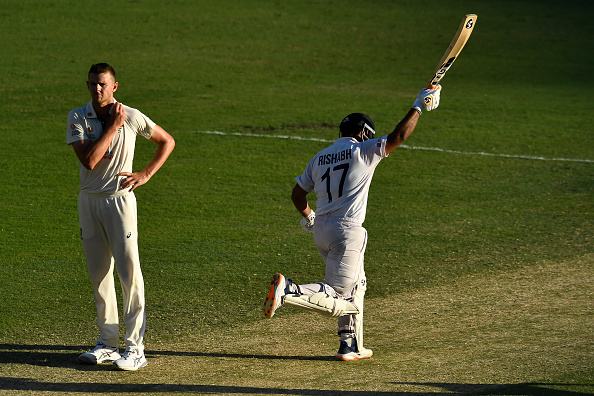 Rishabh Pant after hitting the winning runs at the Gabba | Getty