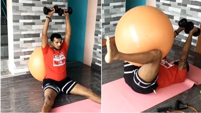 WATCH - T Natarajan posts workout clip; says he's getting 