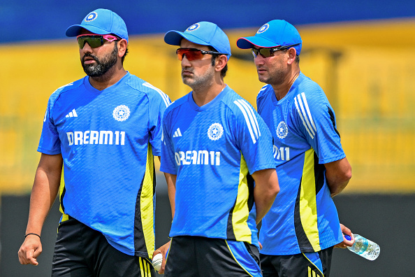 Rohit Sharma, Gautam Gambhir and Ajit Agarkar | Getty