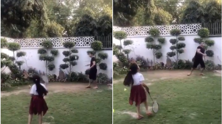 WATCH: Gautam Gambhir shares video while playing badminton with daughter