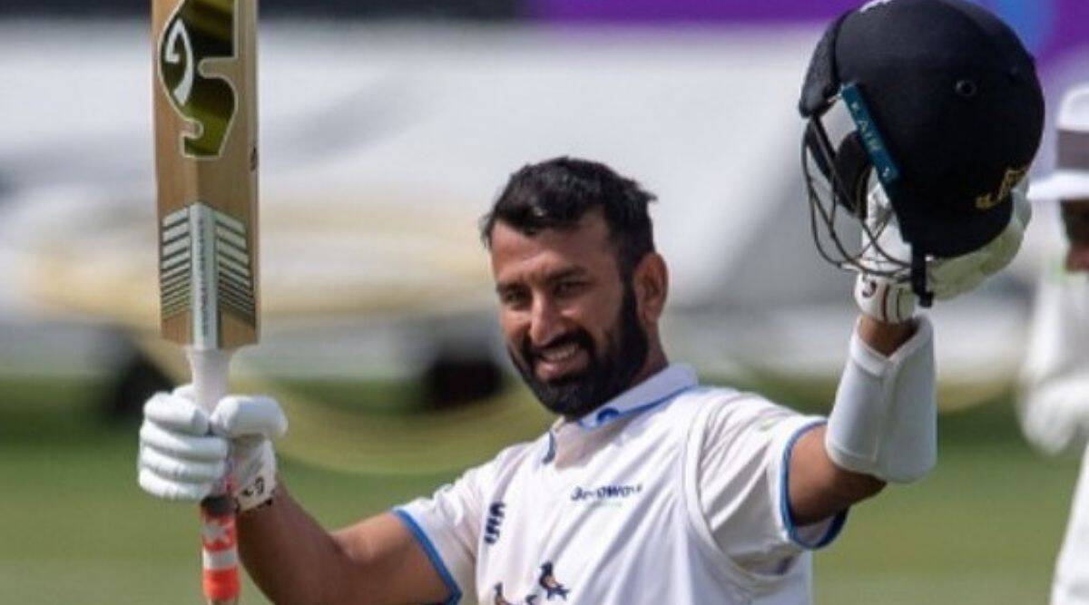 Pujara hit his 3rd double-ton this county season and 16th overall | Twitter