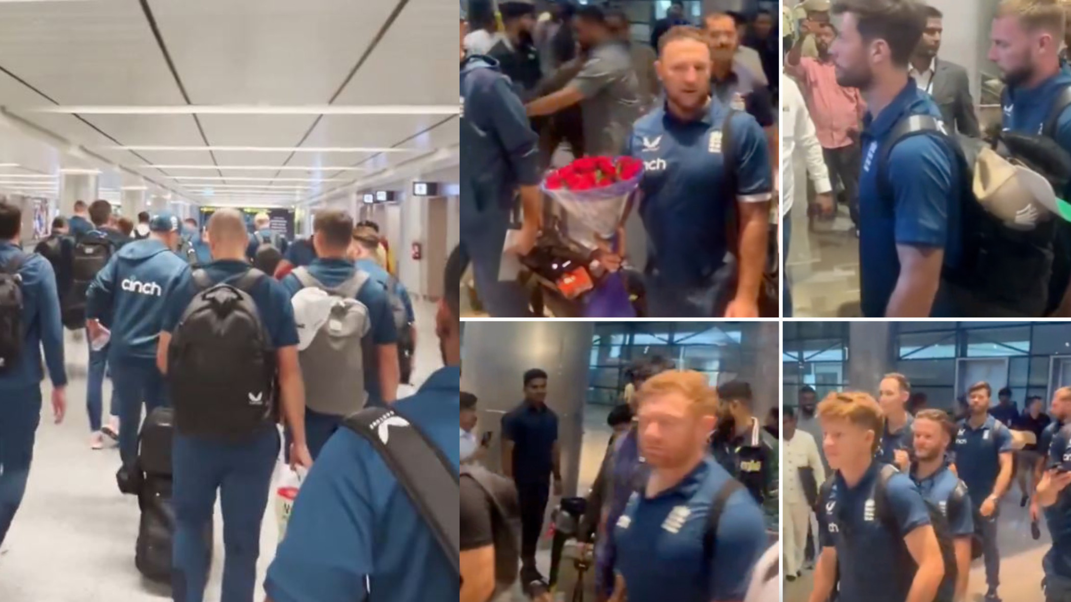 IND v ENG 2024: WATCH- England team touches down in Hyderabad for 1st Test of 5-match series