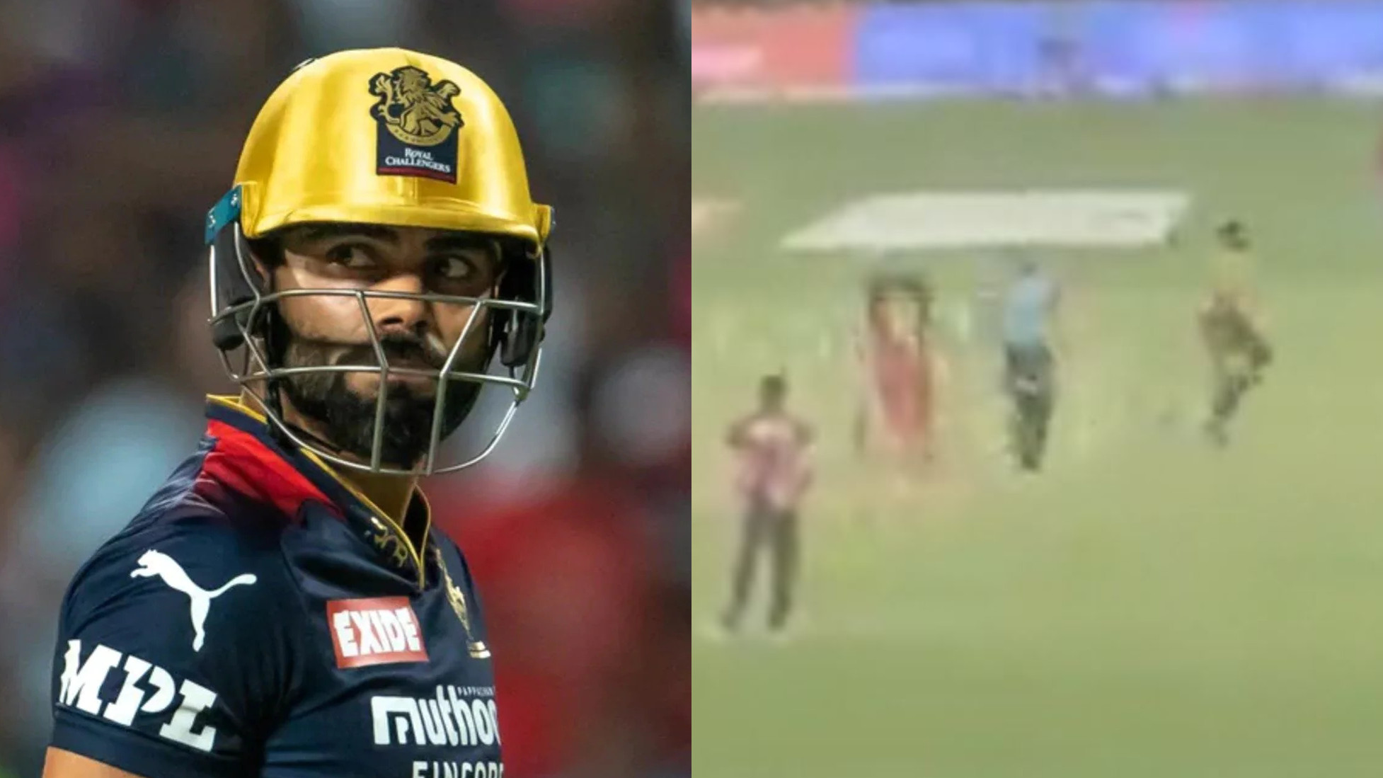 IPL 2022: WATCH- Fan invades pitch, touches Virat Kohli’s glove in Qualifier 2 between RR and RCB
