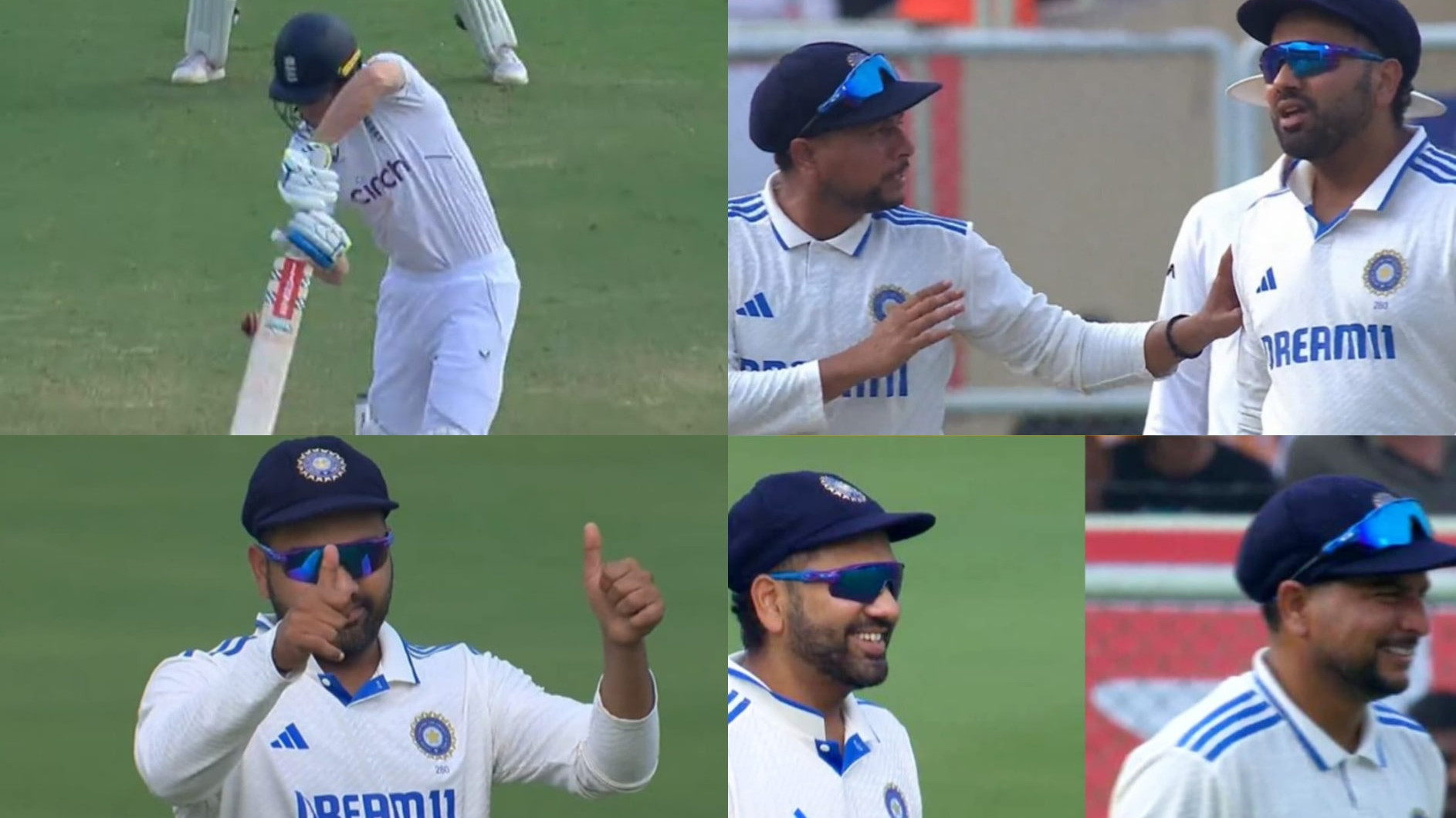 IND v ENG 2024: WATCH- Rohit Sharma’s sarcastic gesture to Kuldeep Yadav after DRS blunder averted