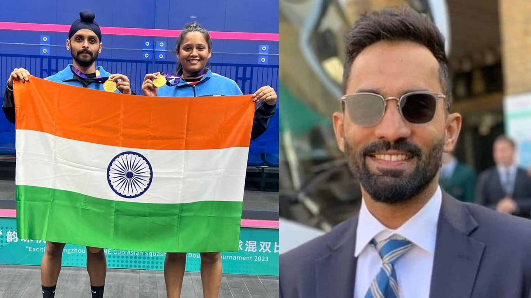 Dinesh Karthik reacts proudly after Dipika Pallikal wins Asian Games gold in mixed doubles squash 