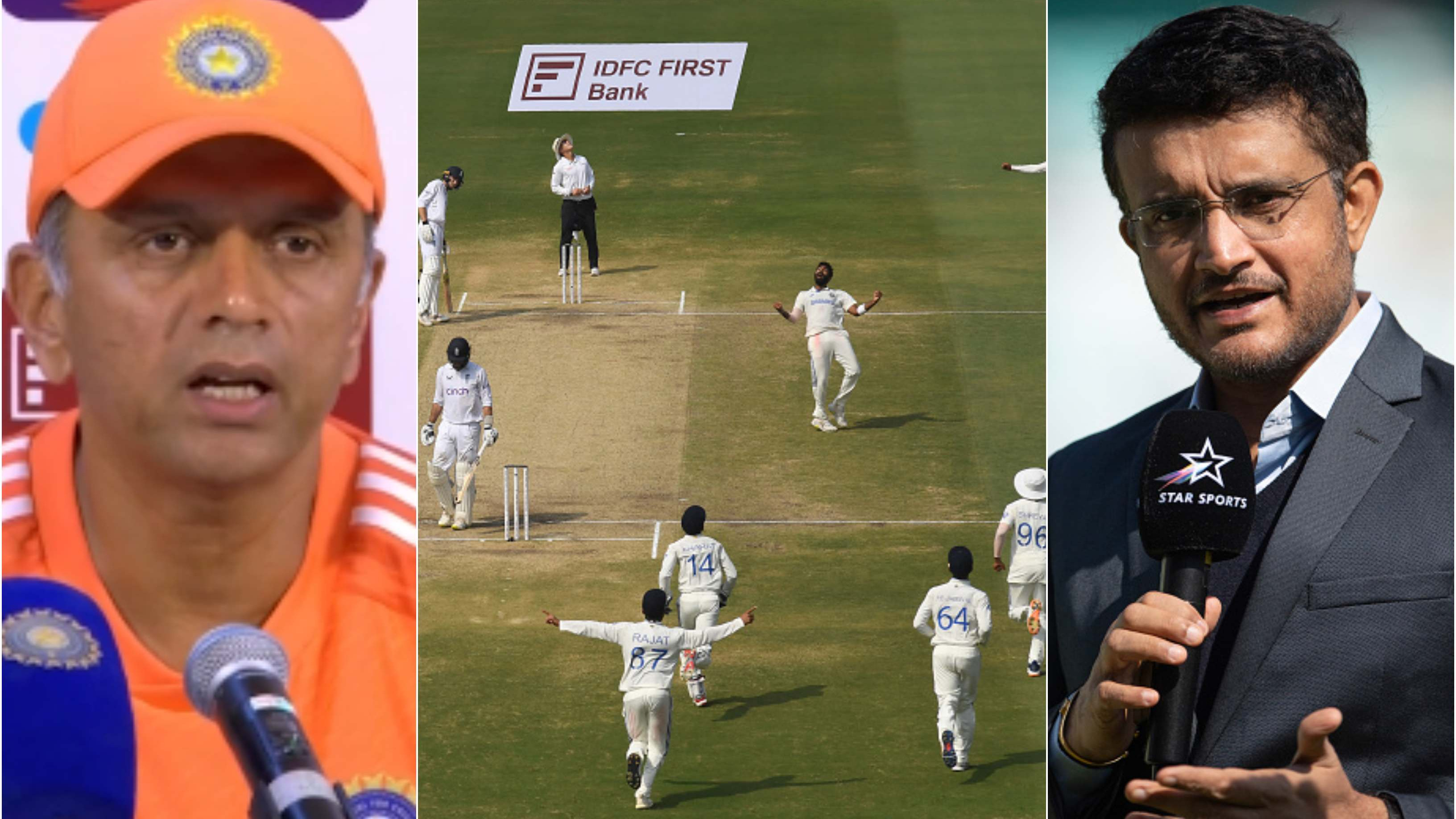 IND v ENG 2024: “We don't ask for rank turners,” says Dravid after Ganguly questions India’s decision to prepare spinning wickets