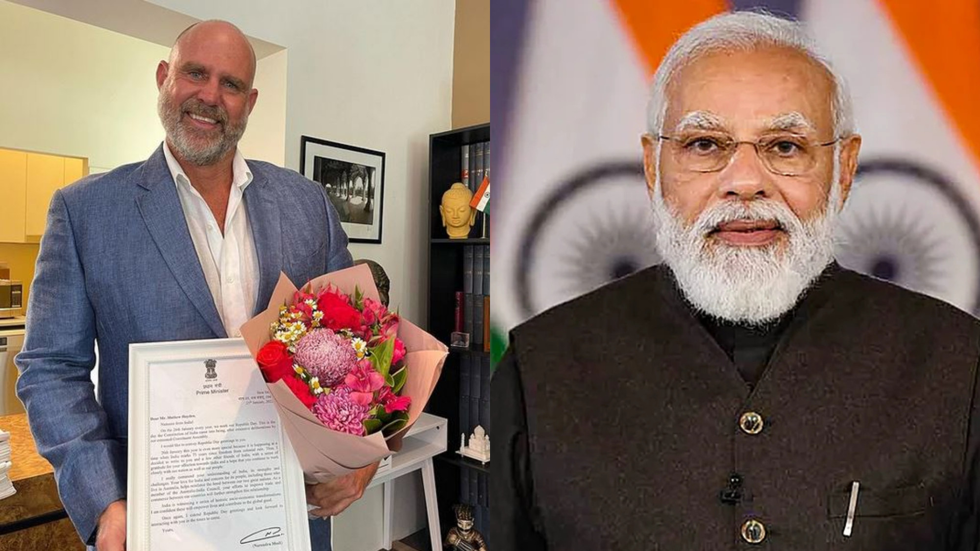 I Love India - Matthew Hayden thanks Narendra Modi for personalized letter on Republic Day