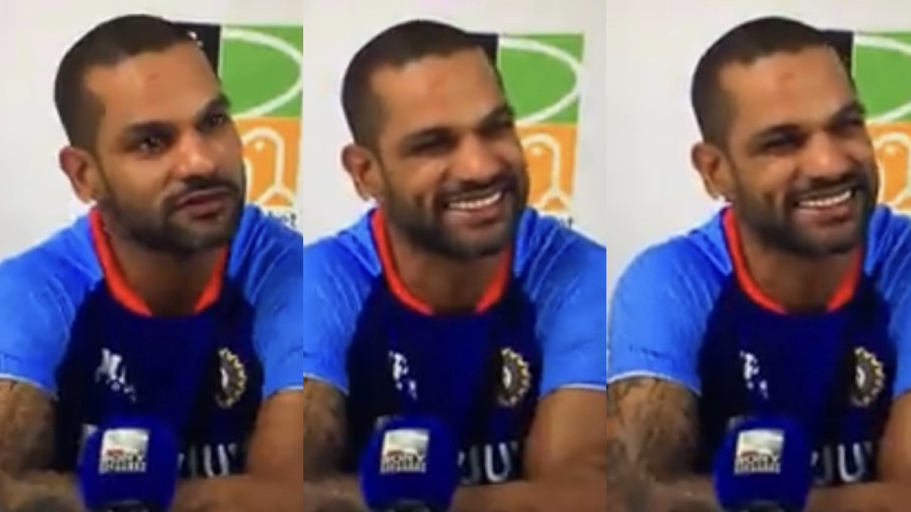 ZIM v IND 2022: WATCH - Shikhar Dhawan's hilarious reaction after he didn't understand reporter's accent in press conference 