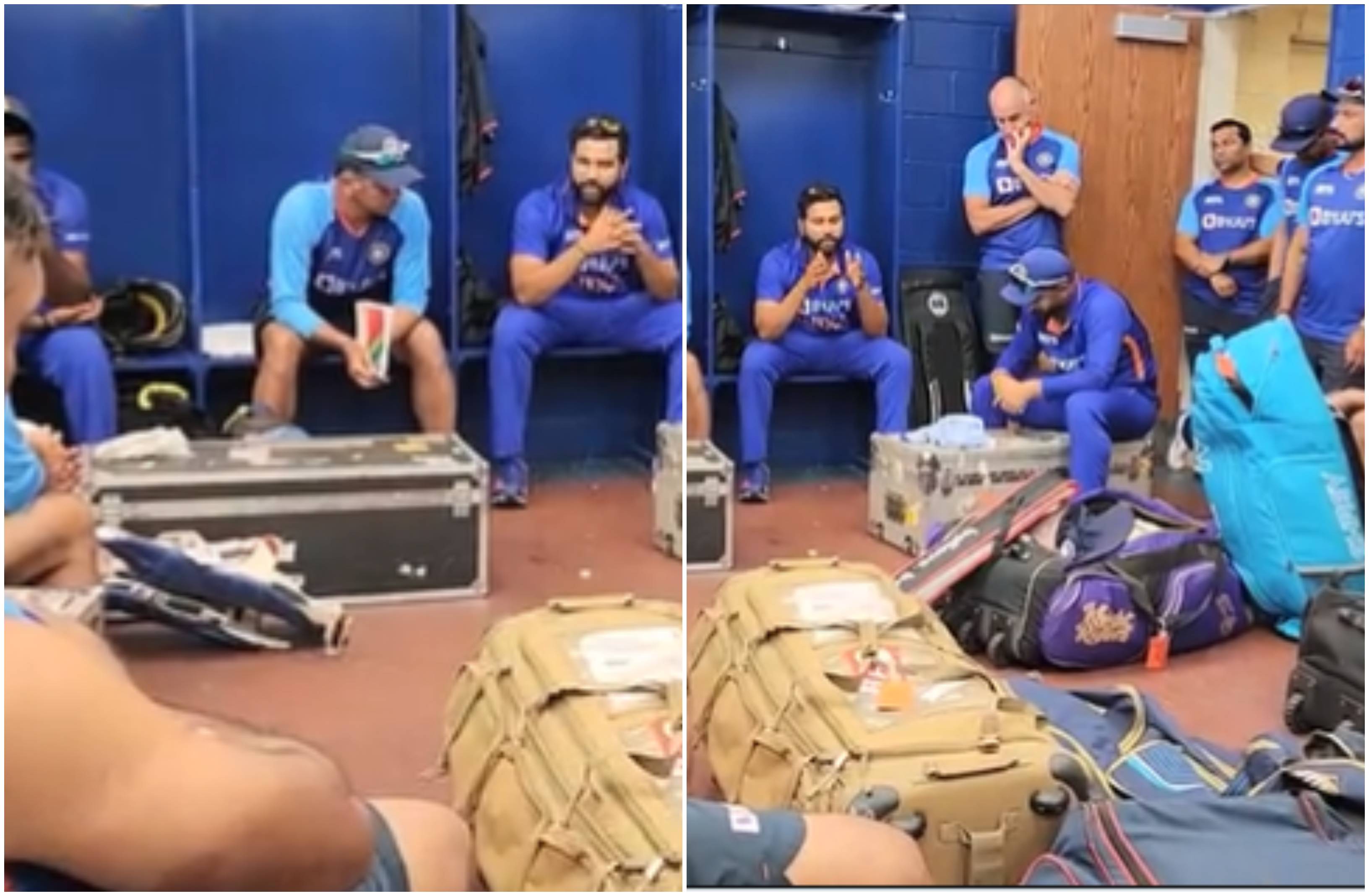 Rohit Sharma addressing the team in the dressing room | Screengrab/BCCI