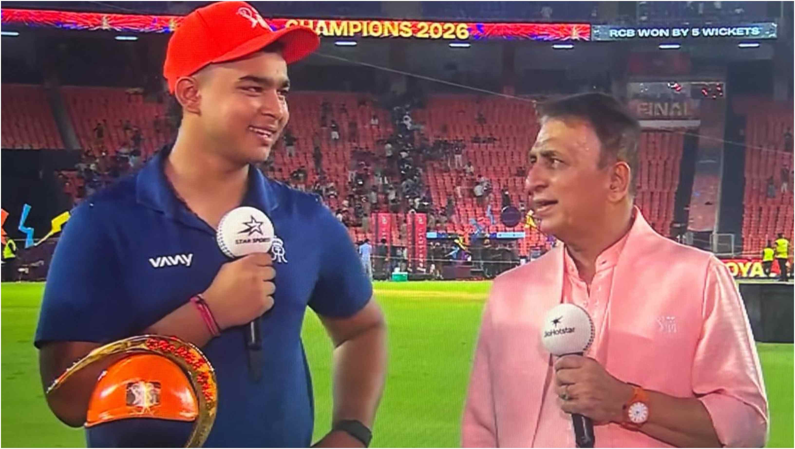 Vaibhav Sooryavanshi and Sunil Gavaskar | JioHotstar