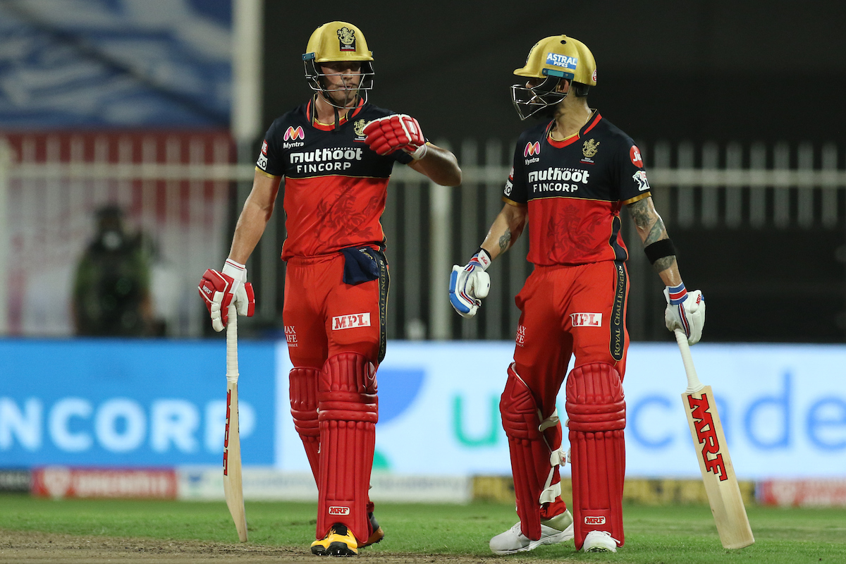 De Villiers and Kohli added 100* runs in just 46 balls | IPL/BCCI