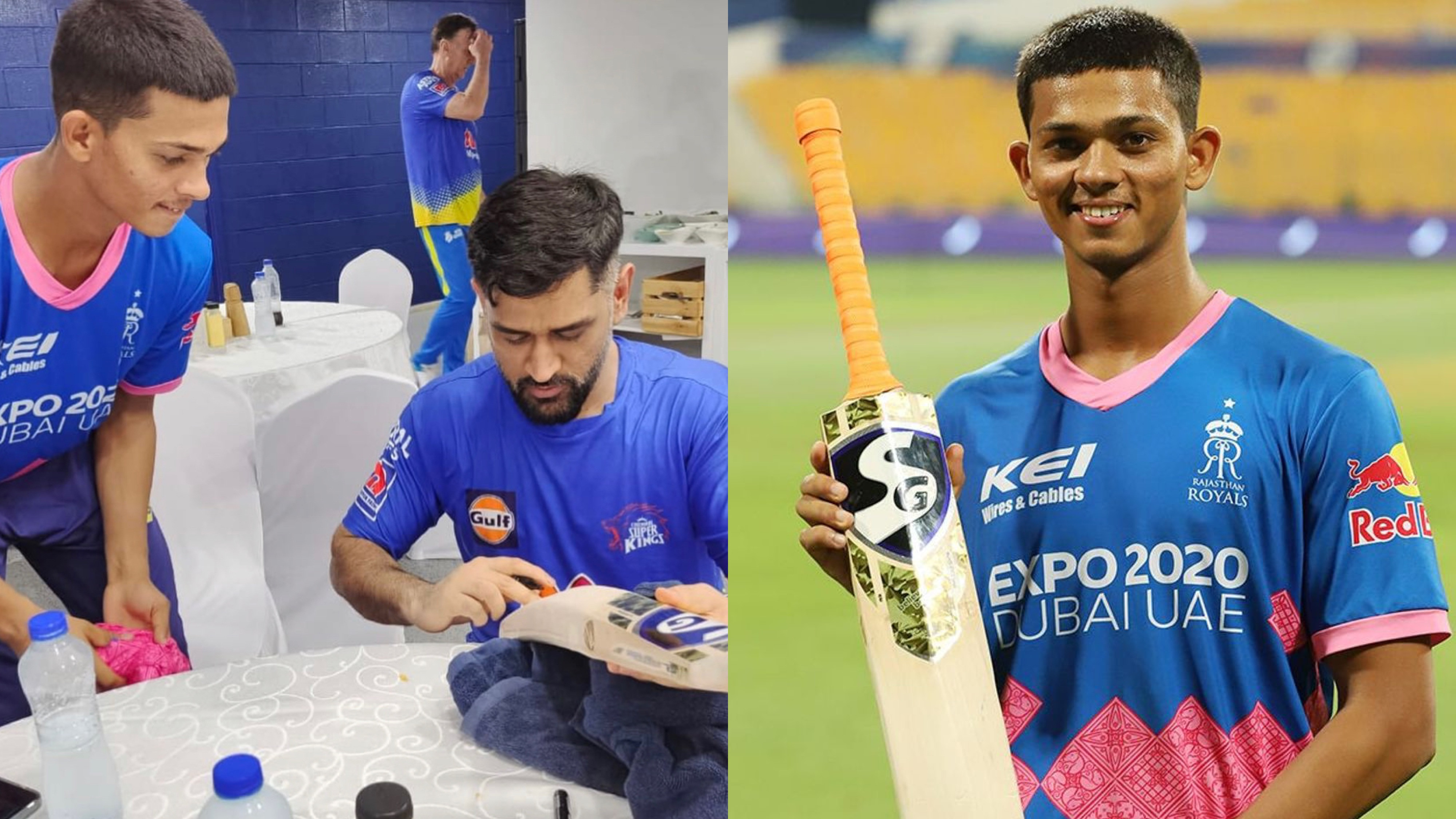 IPL 2021: WATCH - Yashasvi Jaiswal delighted after getting his bat signed by MS Dhoni