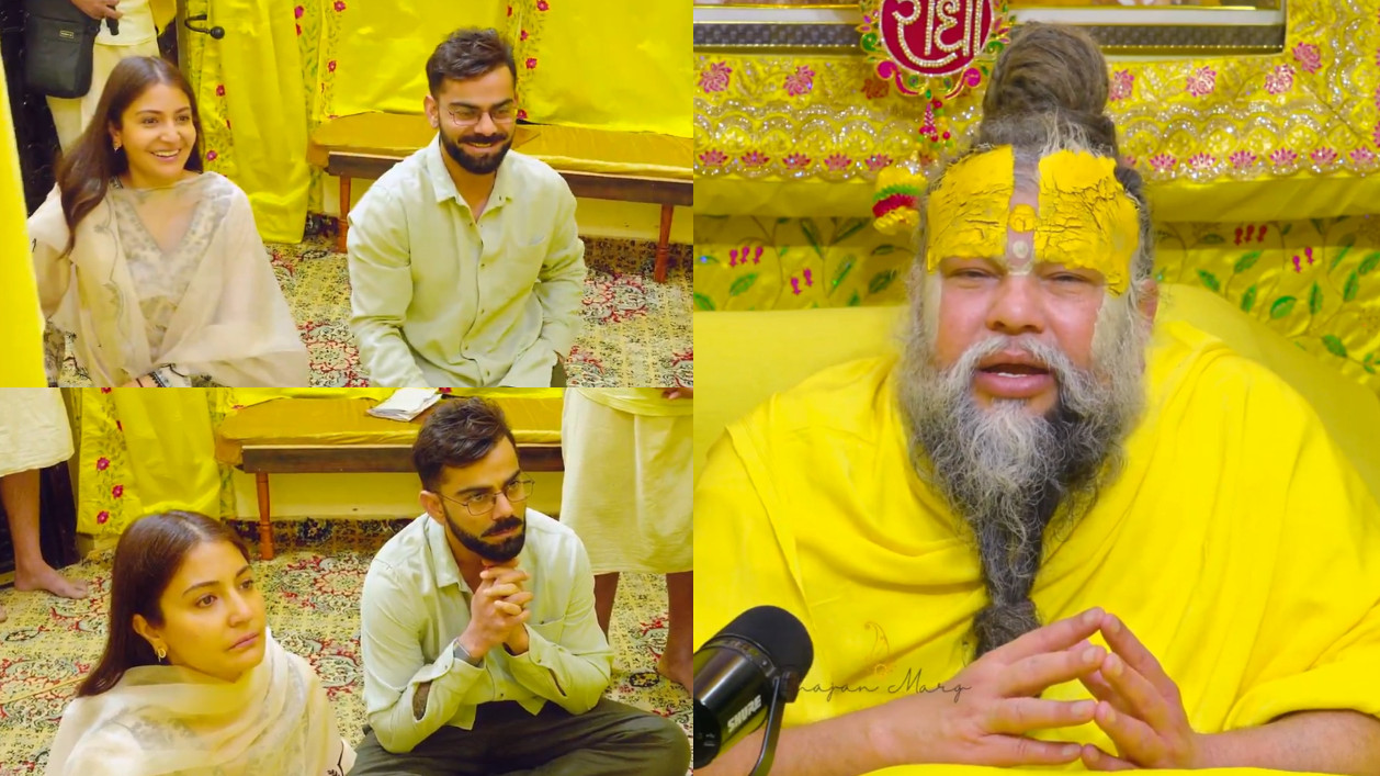 WATCH- Virat Kohli visits Premanand Maharaj’s ashram in Vrindavan with Anushka Sharma after his Test retirement