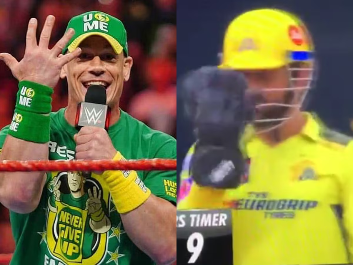 MS Dhoni had done the John Cena gesture during LSG v CSK IPL 2023 match | Twitter