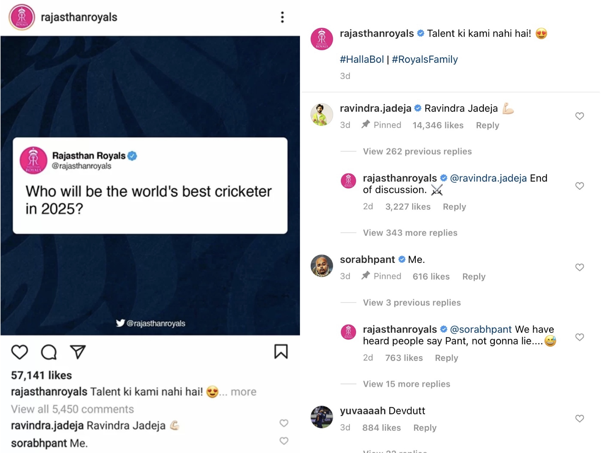 Ravindra Jadeja predicts himself to be best cricketer by 2025 | Instagram 