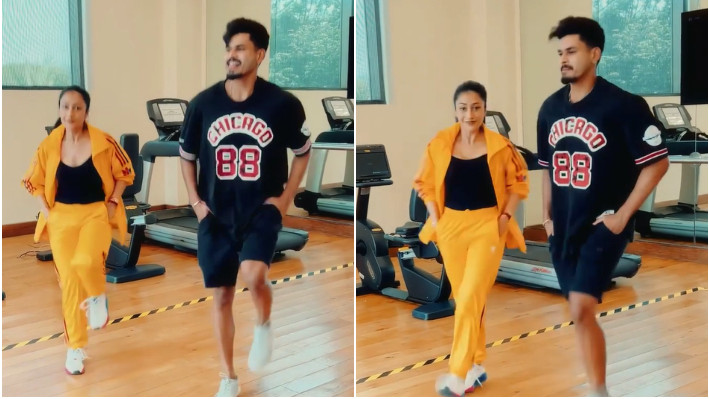 WATCH - Shreyas Iyer and Dhanashree Verma show amazing 'footwork' dancing together on the song 'Roses'