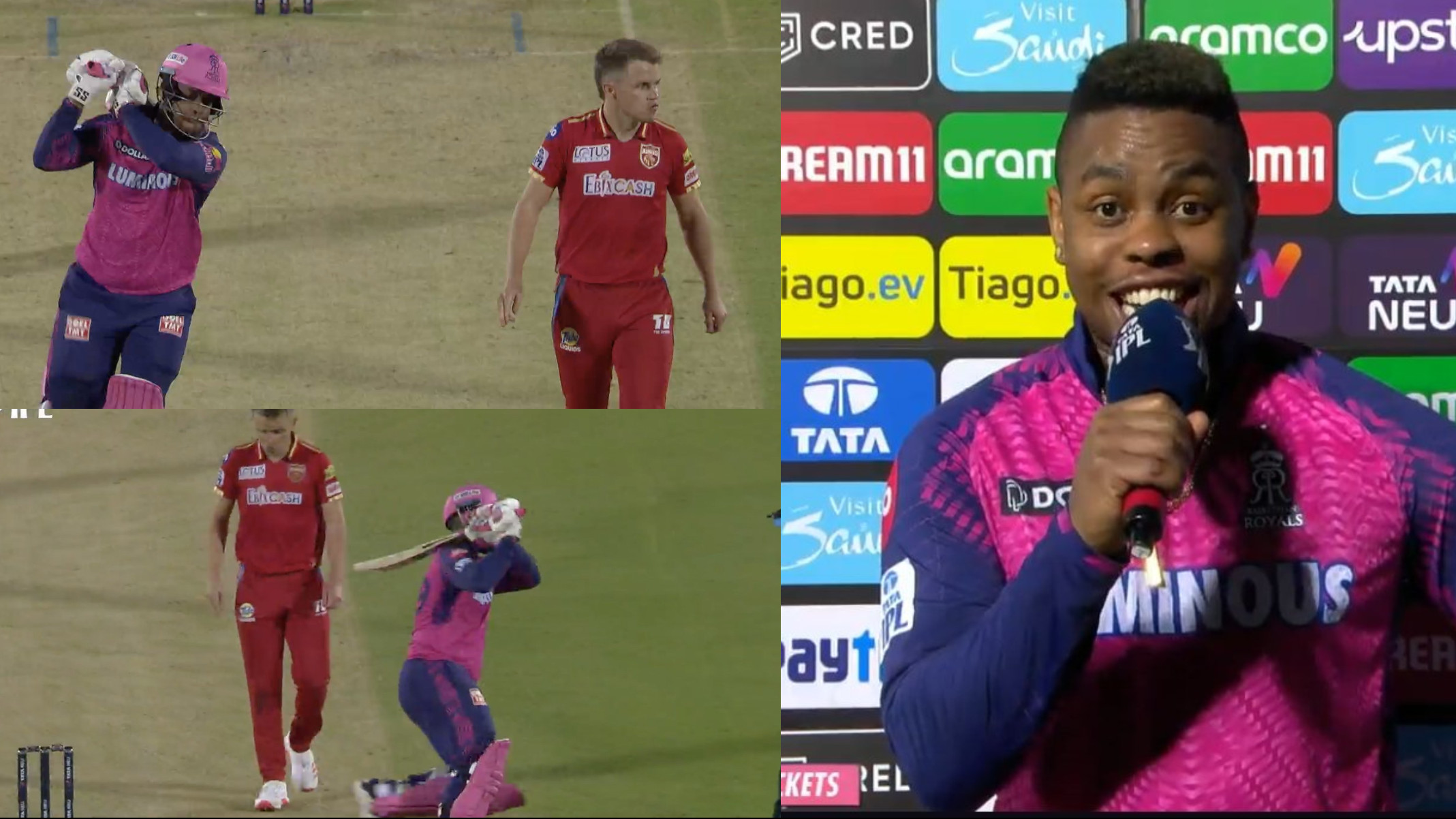 IPL 2023: WATCH- Shimron Hetmyer teases Sam Curran after hitting him for a four; refuses to divulge details later  