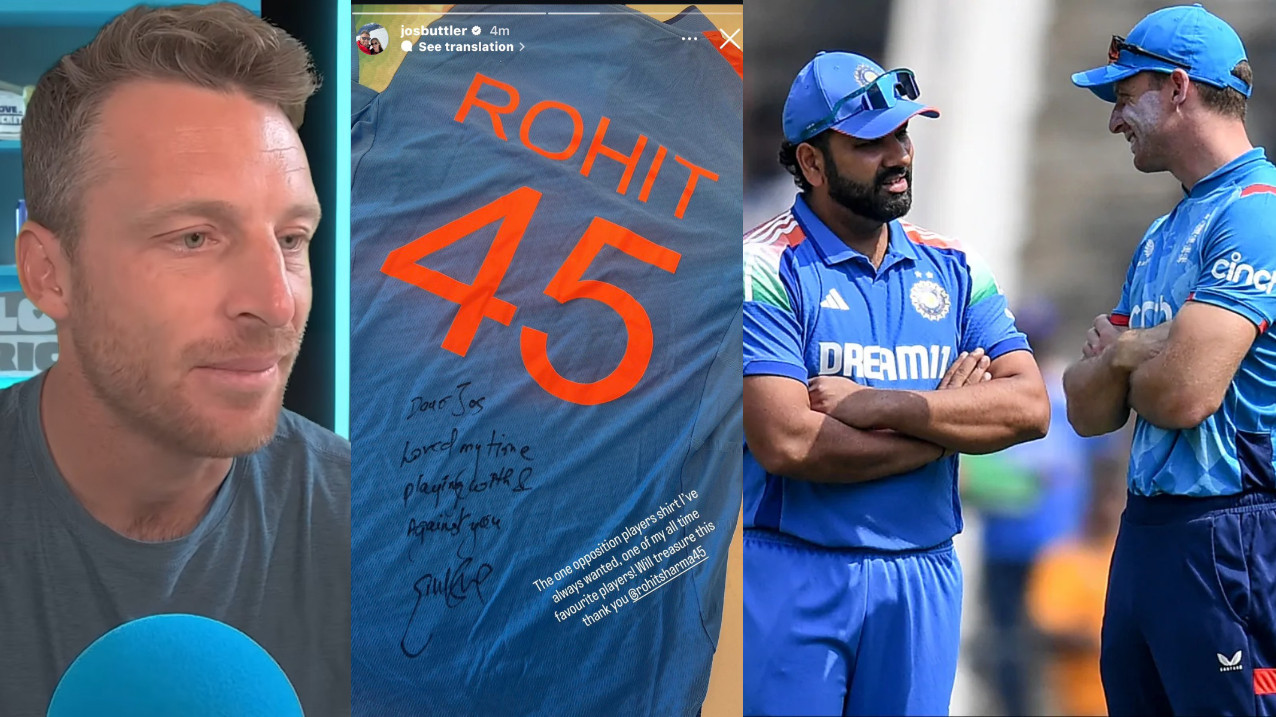 WATCH- “Did it with a nice message”- Jos Buttler explains how he got Rohit Sharma’s jersey after Lord's ODI