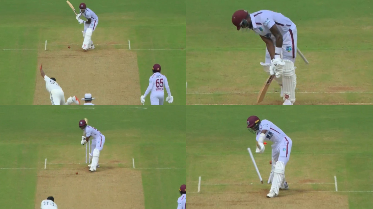 IND v WI 2025: WATCH- Jasprit Bumrah’s fiery yorker castles Justin Greaves, destroys stumps of Johann Layne