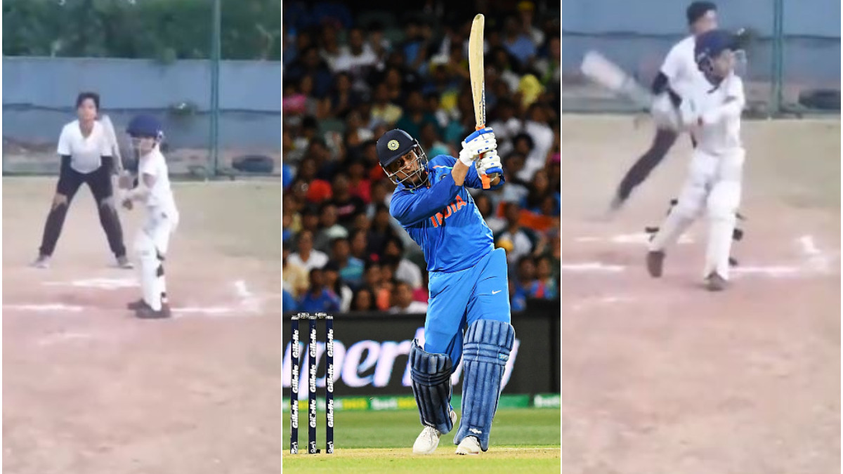 WATCH- Aakash Chopra shares video of a kid playing MS Dhoni's trademark 'Helicopter' shot