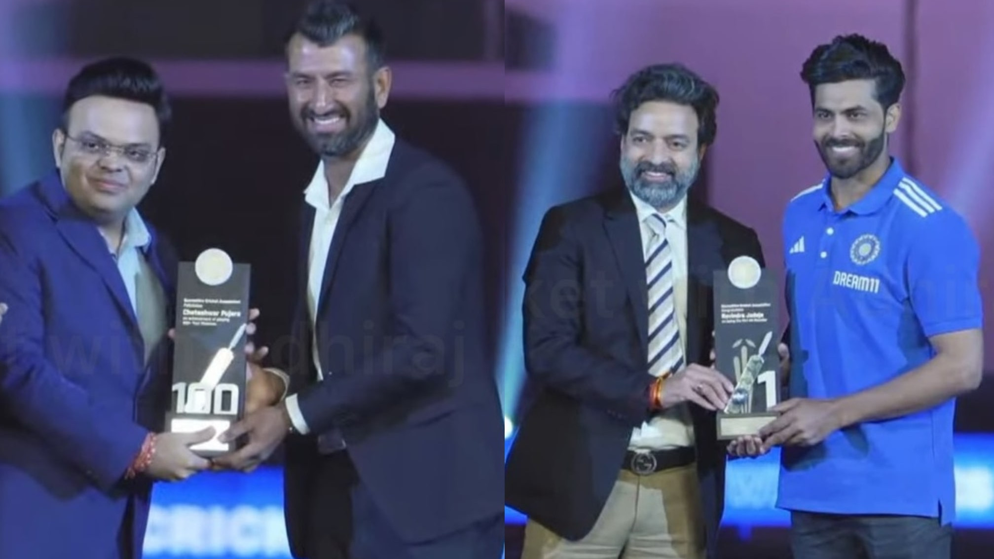 Cheteshwar Pujara and Ravindra Jadeja recollect old memories after being felicitated by Saurashtra Cricket Association