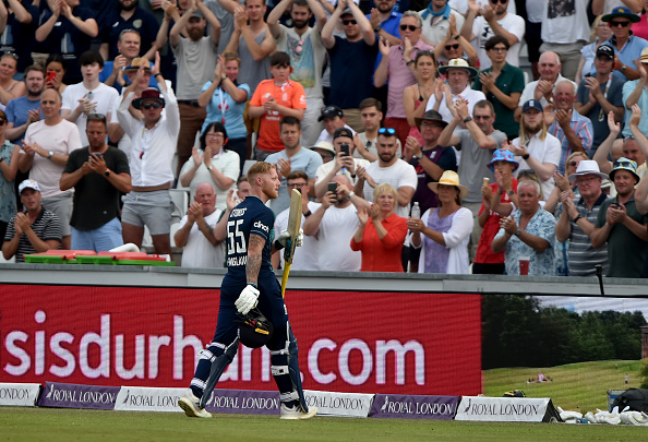 Ben Stokes received a standing ovation as farewell from Durham crowd | Getty