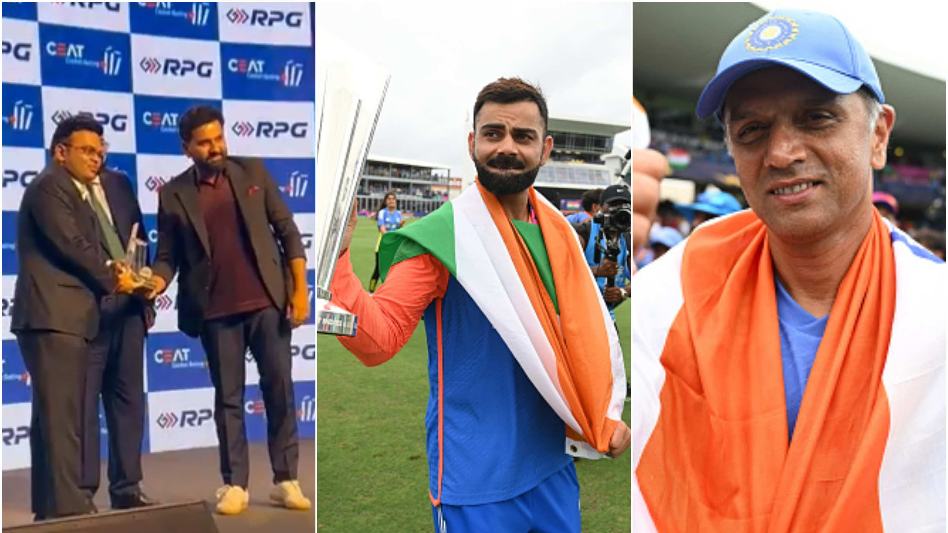 Rohit Sharma, Virat Kohli, Rahul Dravid claim top honours at CEAT Cricket Awards 2023-24