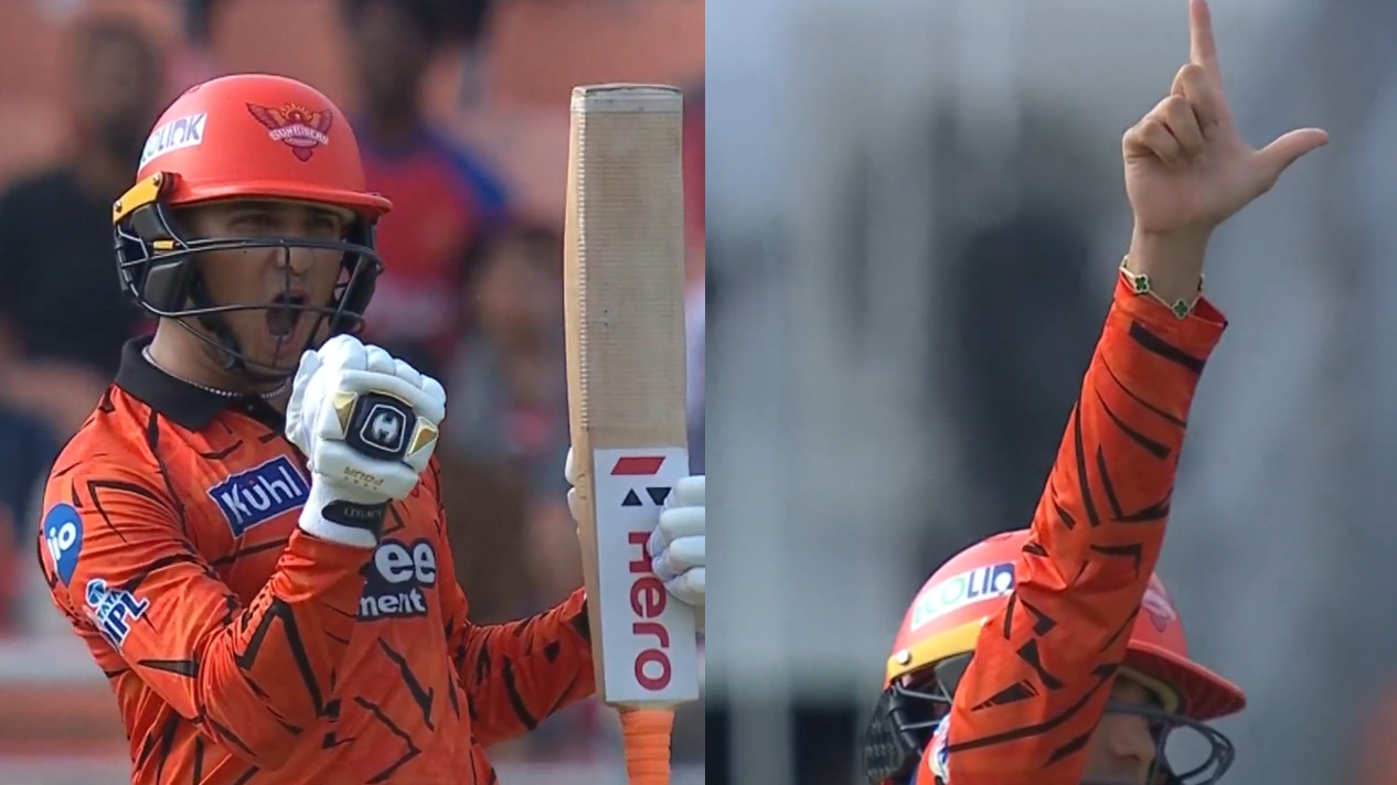 IPL 2026: WATCH- Abhishek Sharma celebrates his 10th IPL fifty in style; smacks 74 in 28 balls