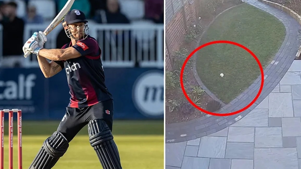 WATCH- Chris Lynn's enormous six in T20 Blast lands in backyard of someone’s house