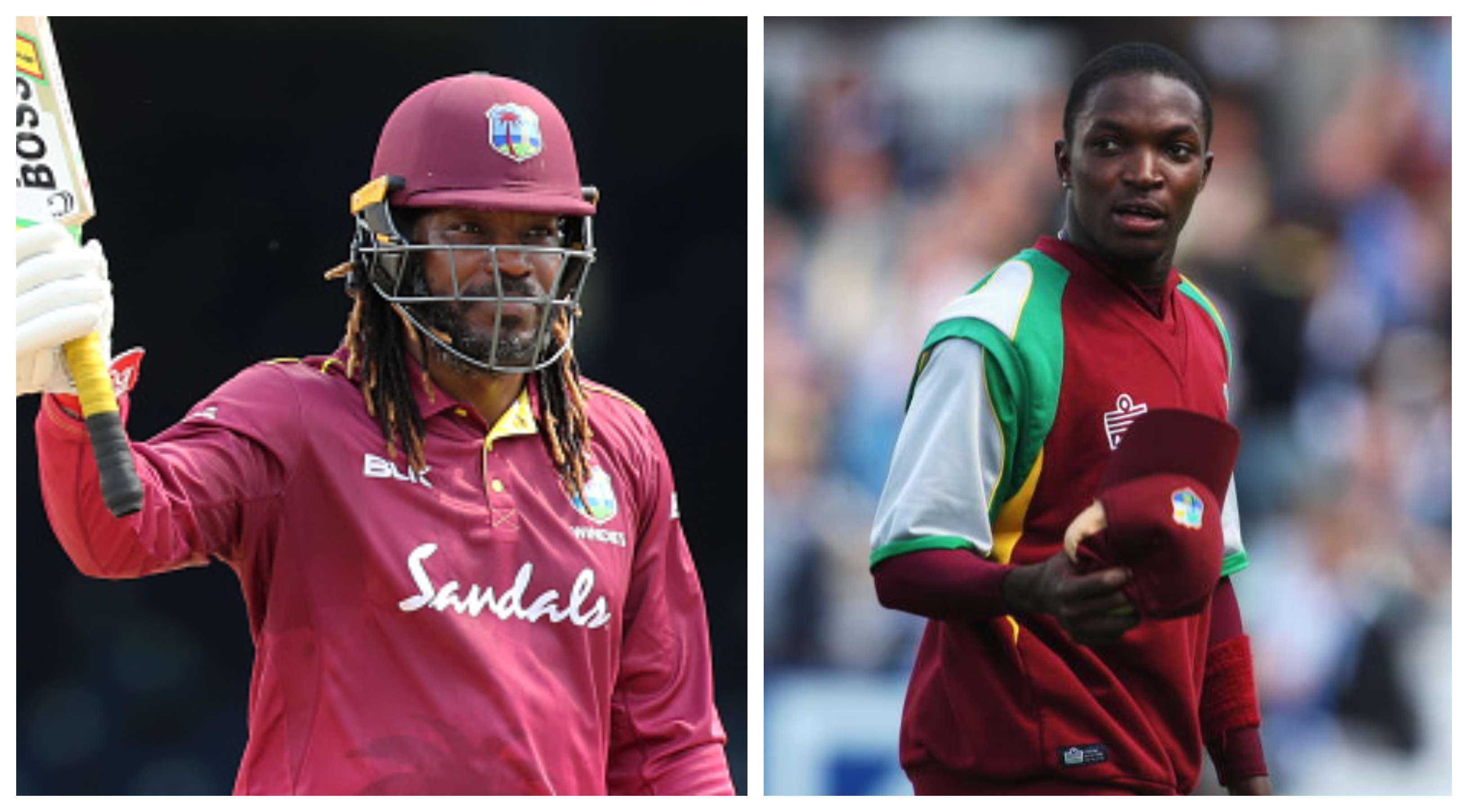 Chris Gayle and Fidel Edwards | Getty