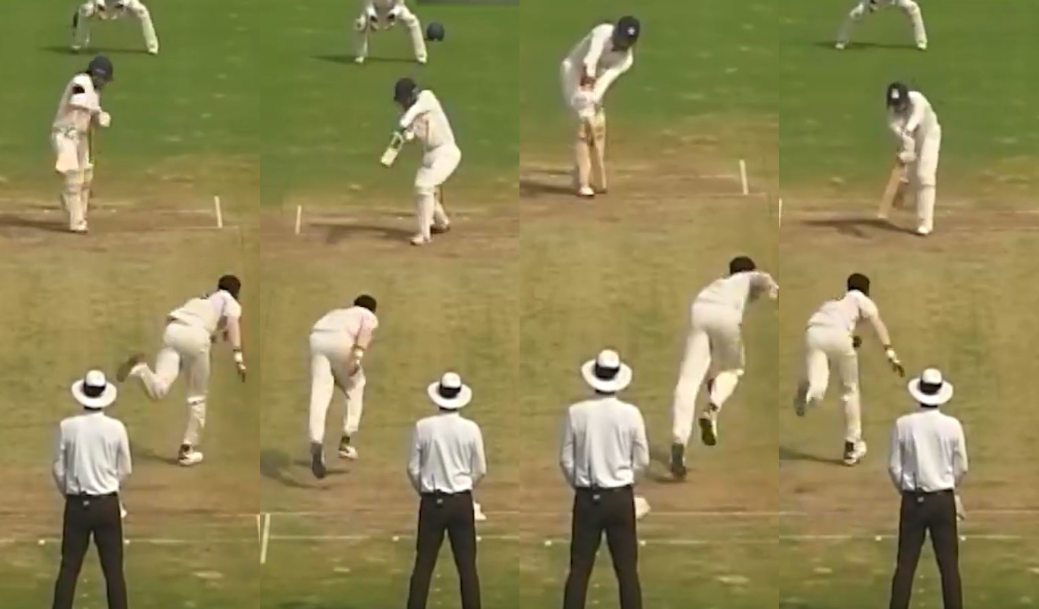 Kulwant Khejroliya's 4 wickets in 4 balls | BCCI domestic X Screengrab