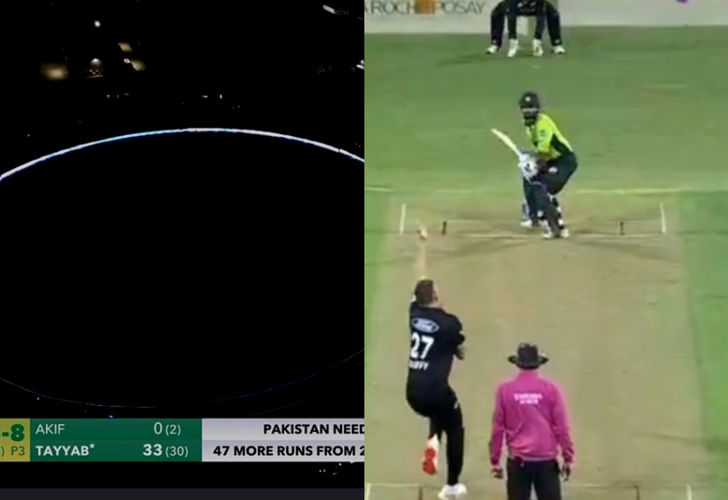 Bay Oval went dark as Duffy bowled a delivery to Tahir | X