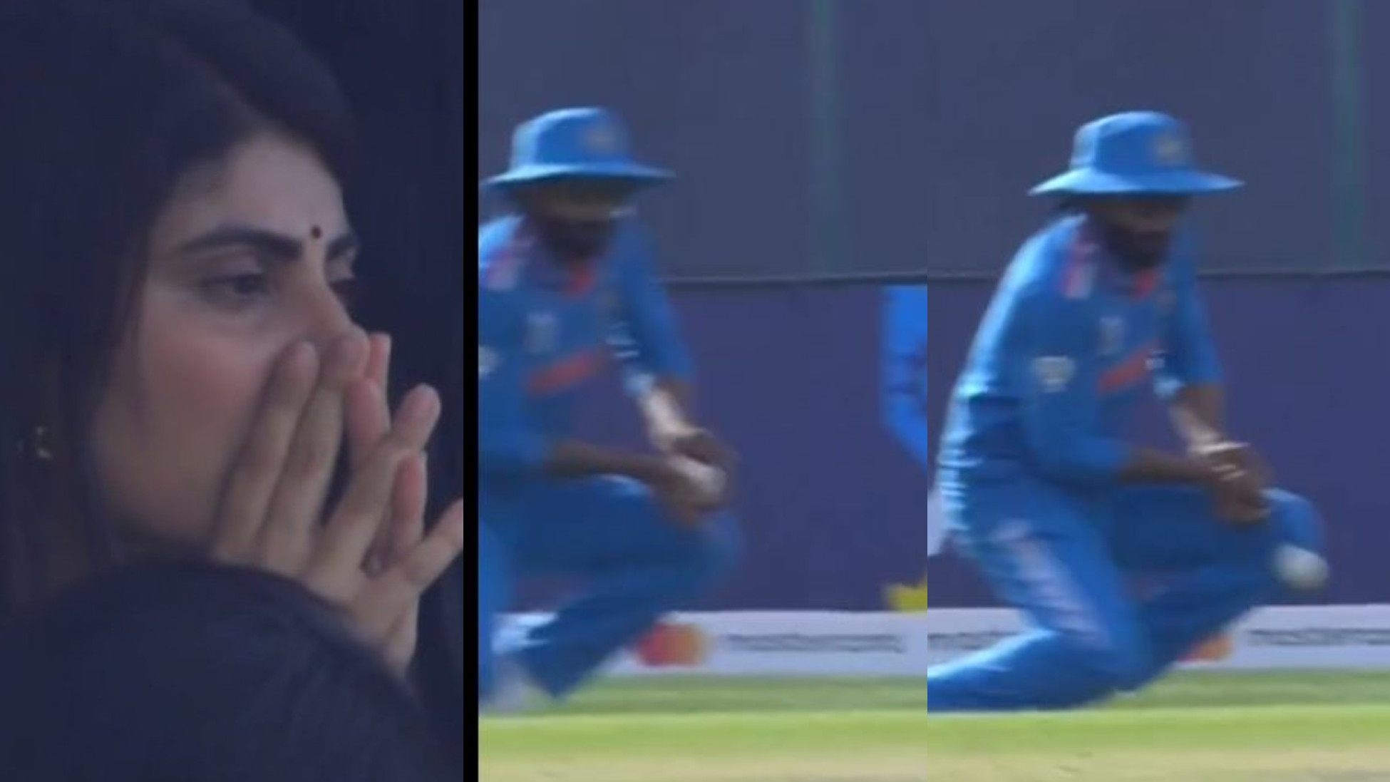 CWC 2023: WATCH- Ravindra Jadeja drops an easy catch of Rachin Ravindra; wife Rivaba reacts in disappointment