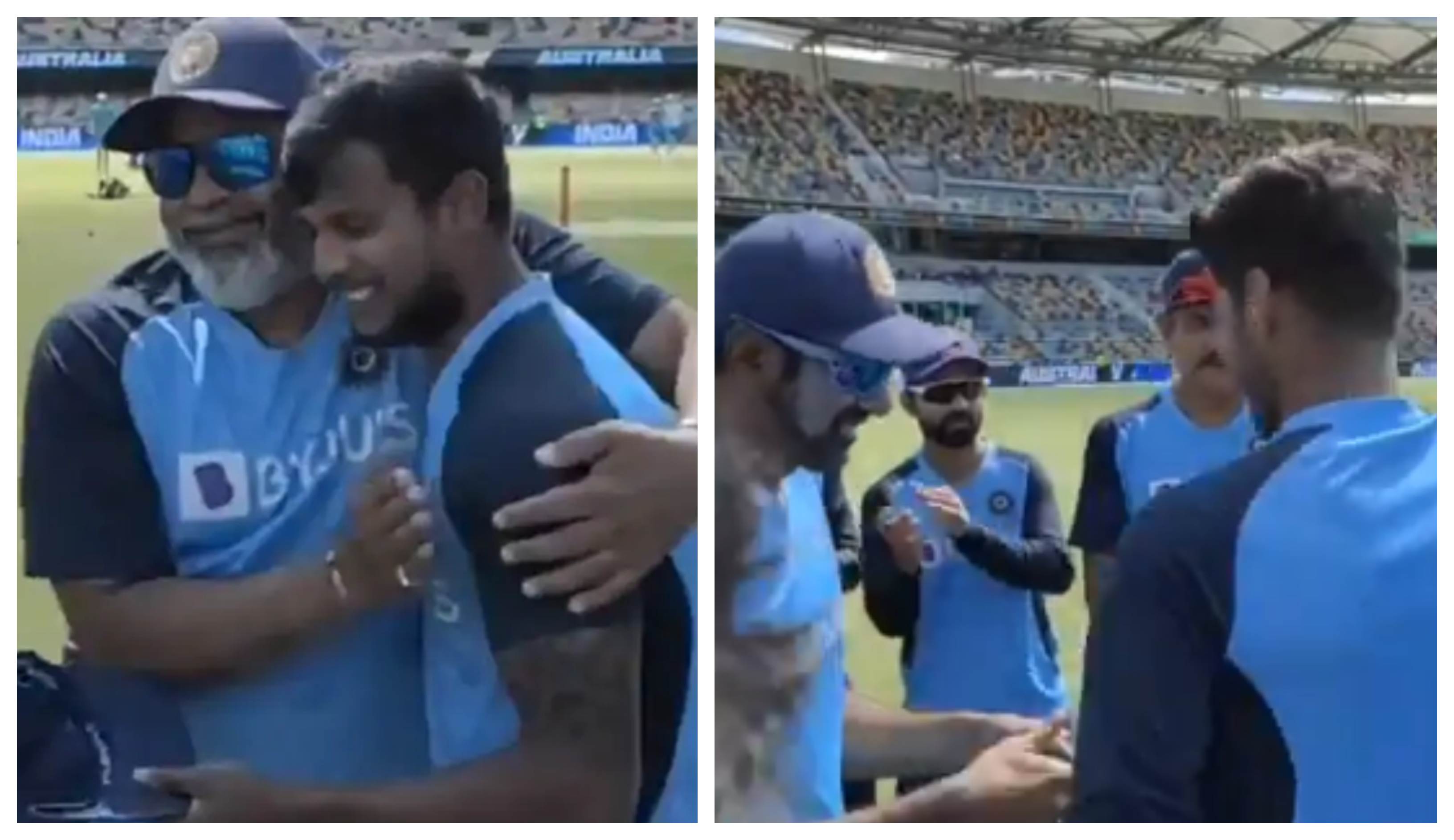 Natarajan and Sundar received Test caps in Brisbane | Screengrab