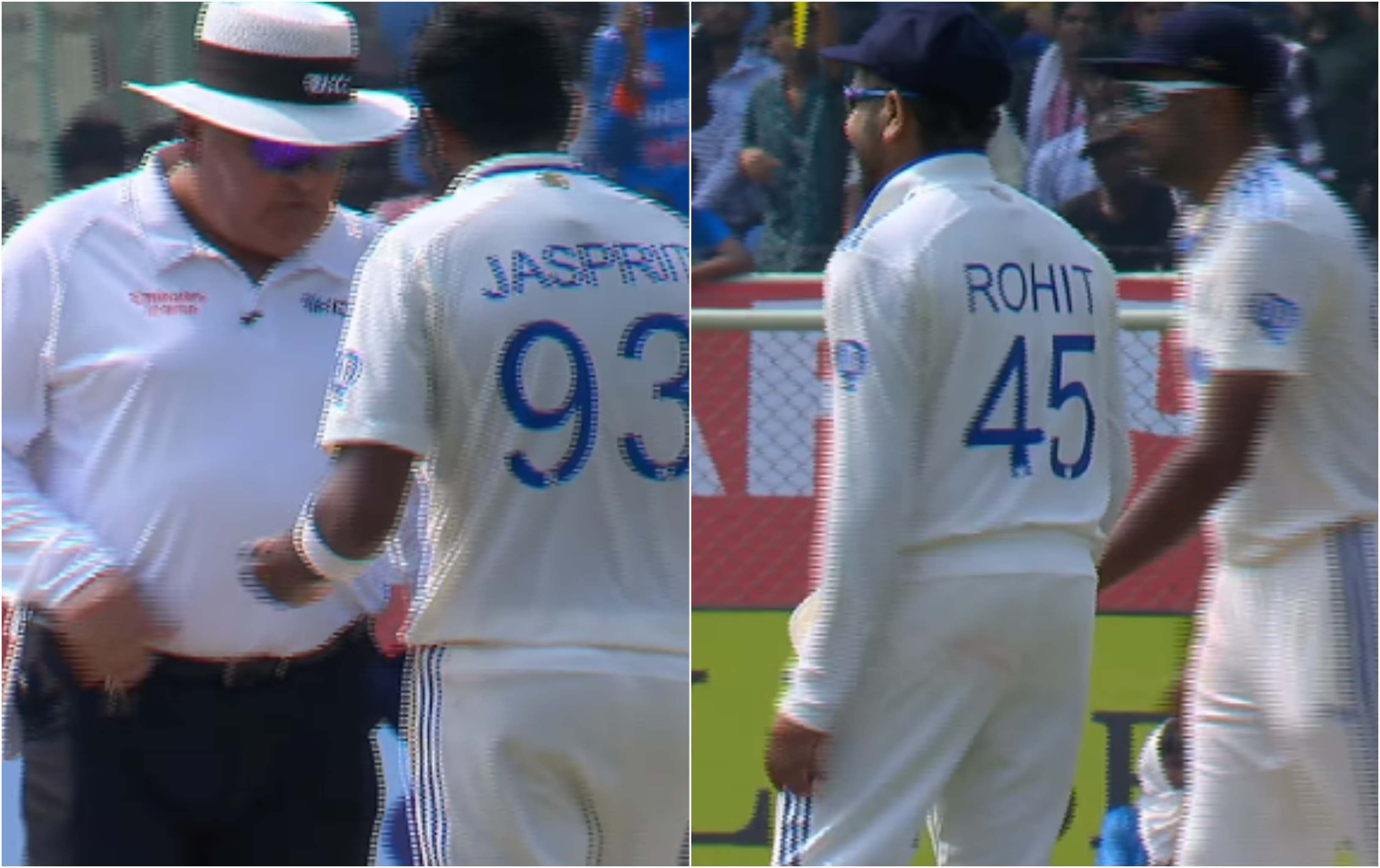 Rohit Sharma was involved in a light-hearted banter with umpire Marais Erasmus | JioCinema