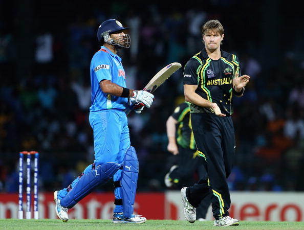 Shane Watson celebrates the wicket of Yuvraj Singh | Getty