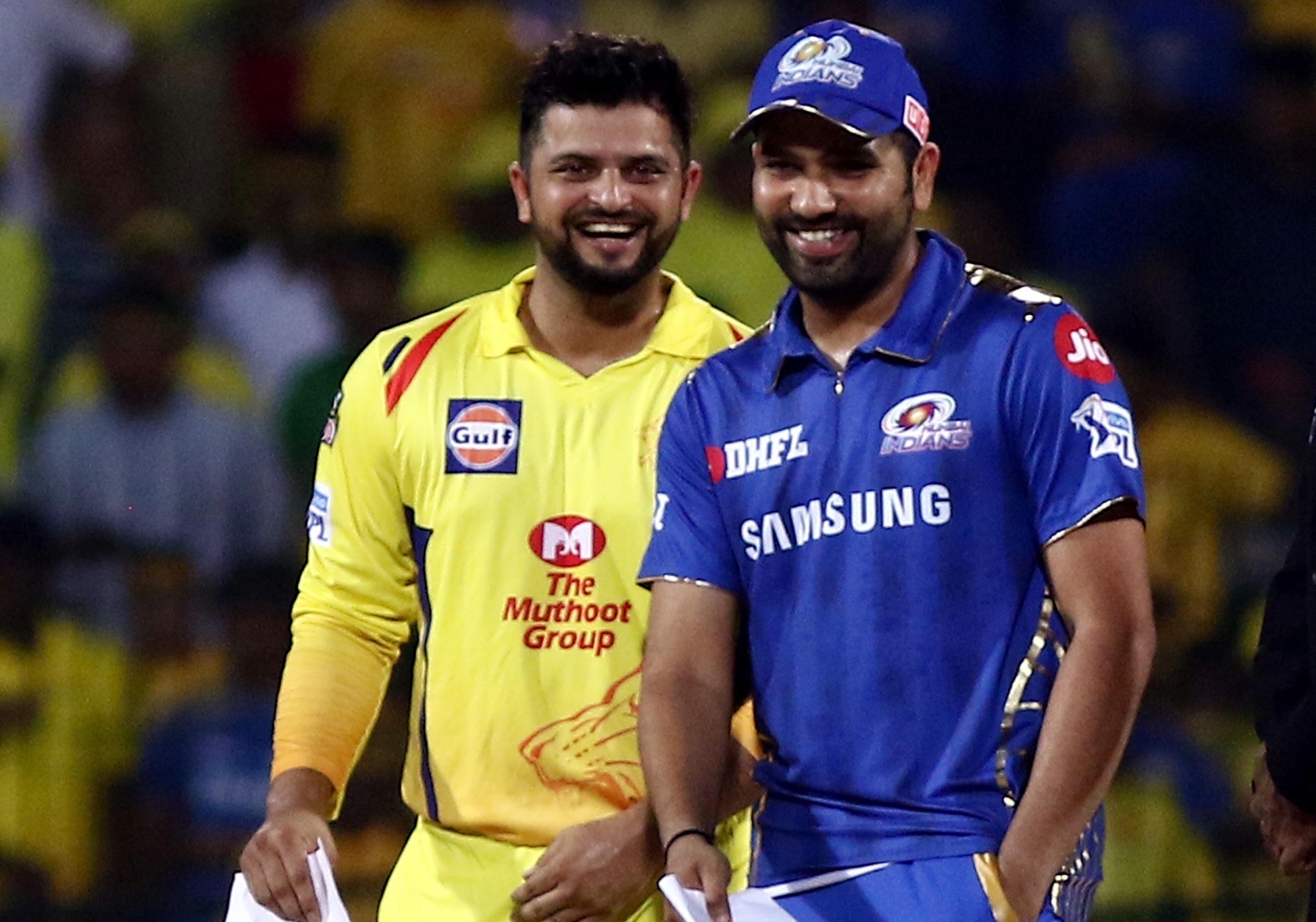Suresh Raina and Rohit Sharma during the IPL | IANS