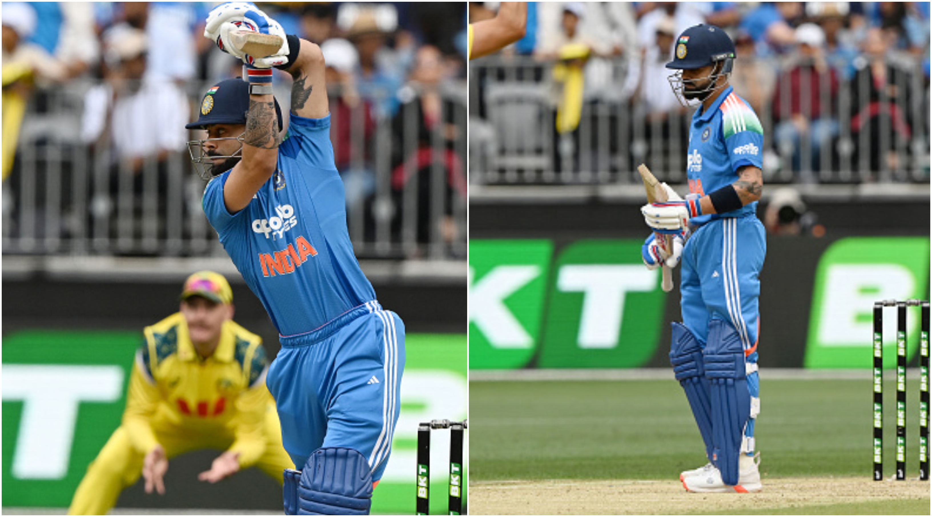 Virat Kohli's dismissal in Perth ODI | Getty