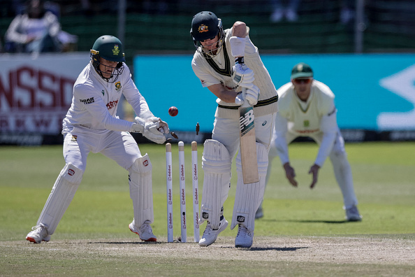 Steve Smith has top-scored with 28 runs in Australia 99 all out | Getty