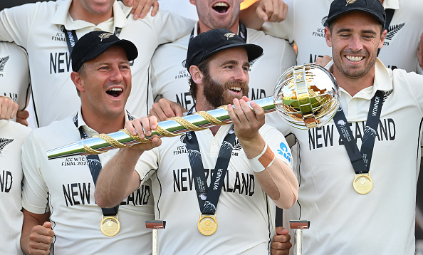 New Zealand team celebrating the WTC title win | GETTY 