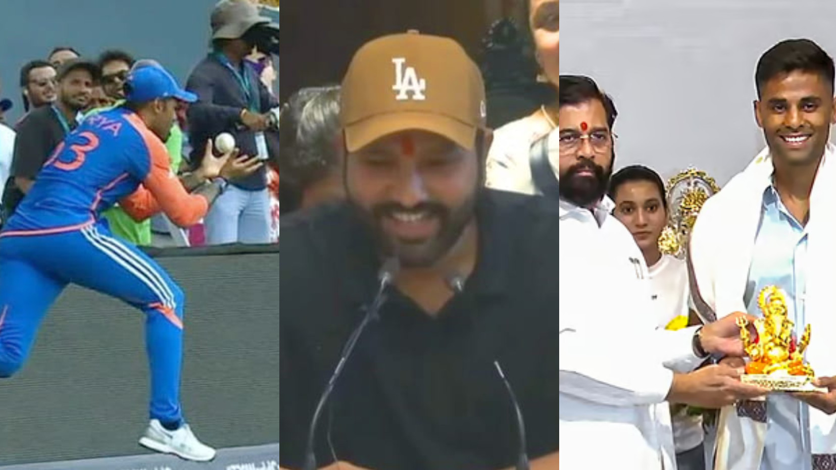 WATCH- “Good that ball sat in his hands, else”- Rohit Sharma cracks hilarious joke on Suryakumar Yadav’s catch