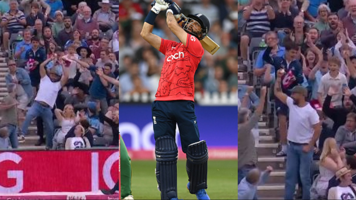 ENG v SA 2022: WATCH - Fan takes brilliant catch off Moeen Ali's six during the first T20I