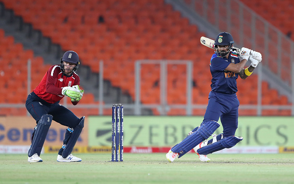 KL Rahul during the T20I series against England | Getty