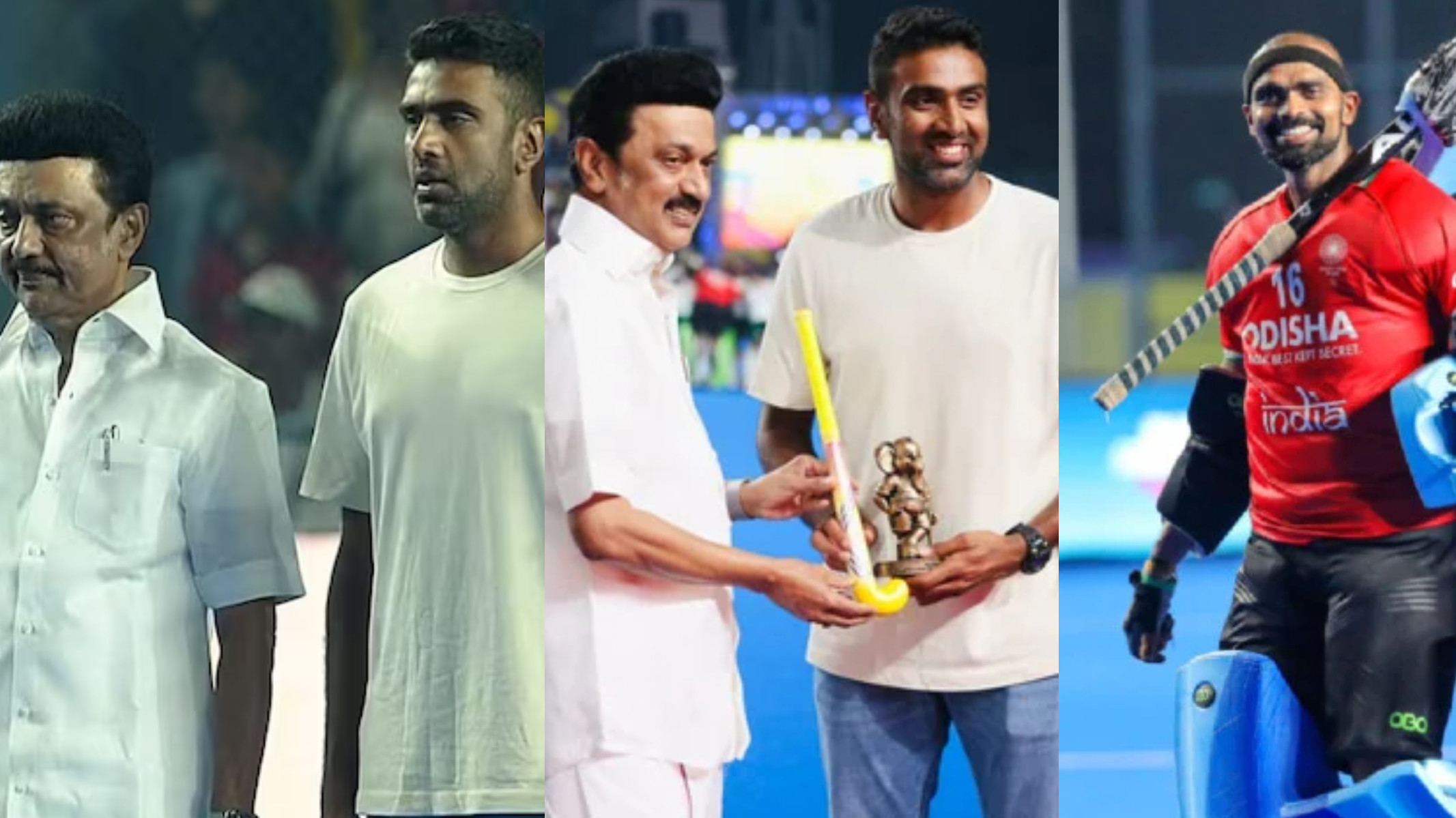 WATCH- R Ashwin attends India-Pakistan Asian Champions Trophy hockey match; P Sreejesh hails spinner for giving him a hug