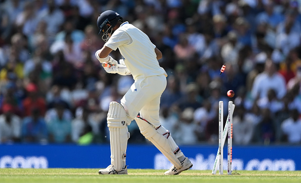 Cheteshwar Pujara cleaned up by Cameroon Green | Getty