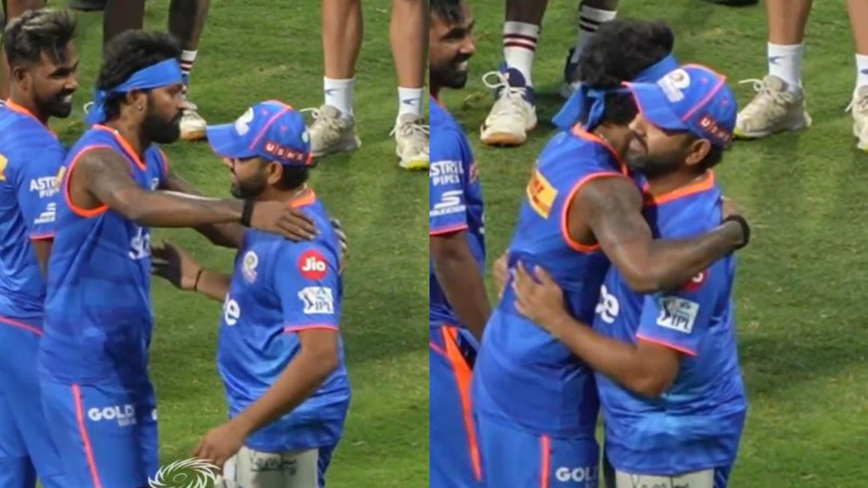 IPL 2024: WATCH- New MI captain Hardik Pandya hugs ex-skipper Rohit Sharma during training session